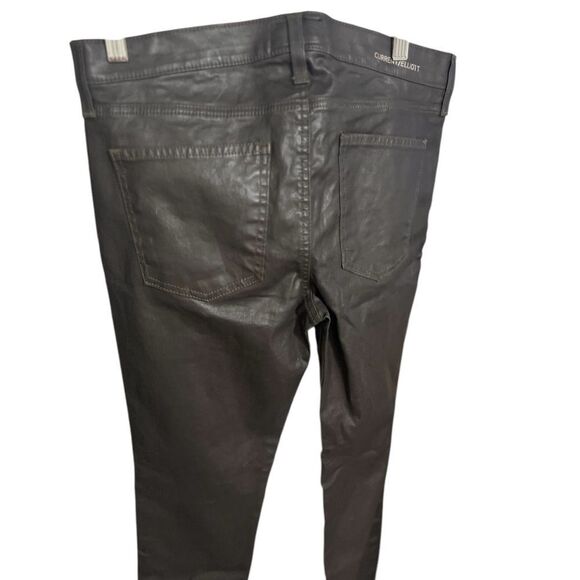 Current/Elliott Coated gray brown ankle skinny jeans 30 mid to low rise - Picture 3 of 14